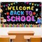 Welcome Back to School Banner Backdrop (Multicolor) 72.8"L x 43.3"W